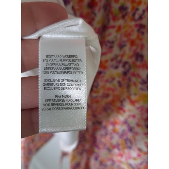 Julia Jordan Floral Ruffle Maxi Dress Women( 8) Multicolor V Neck Short Sleeve. - Picture 5 of 14